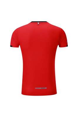 春夏新品 圓領(lǐng)短袖T恤 時(shí)尚運(yùn)動(dòng)文化衫 大紅色 3D效果圖